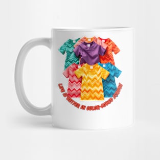 Vibrant Resin Waves: Colorful Medical-Themed T-Shirt Collection Mug